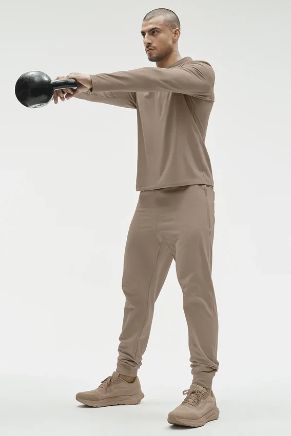Conquer Reform Langarmshirt mit Kapuze – Gravel
