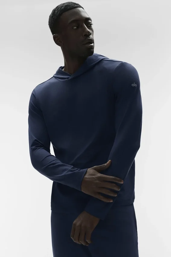 Conquer Reform Langarmshirt mit Kapuze – Navy