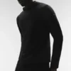 Conquer Reform Langarmshirt mit Kapuze – Schwarz