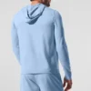 Conquer Reform Langarmshirt mit Kapuze – Seashell Blue