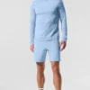 Conquer Reform Langarmshirt mit Kapuze – Seashell Blue