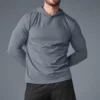 Conquer Reform Langarmshirt mit Kapuze – Steel Grey