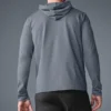 Conquer Reform Langarmshirt mit Kapuze – Steel Grey