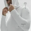 Conquer Reform Langarmshirt mit Kapuze – Weiß