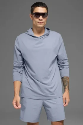 Conquer Reform Langarmshirt mit Kapuze – Winter Frost