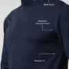 Conquer Reform Langarmshirt mit Stehkragen – Marineblau