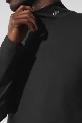 Conquer Reform Langarmshirt mit Stehkragen – Schwarz