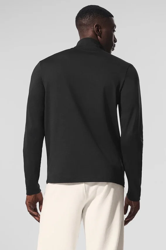 Conquer Reform Langarmshirt mit Stehkragen – Schwarz