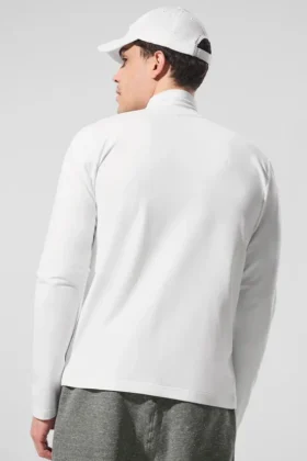 Conquer Reform Langarmshirt mit Stehkragen – Weiß