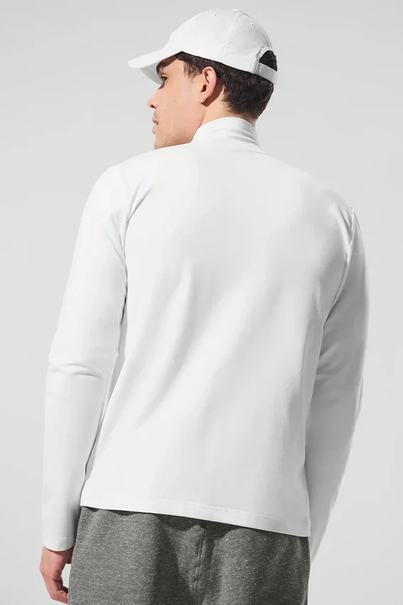 Conquer Reform Langarmshirt mit Stehkragen – Weiß