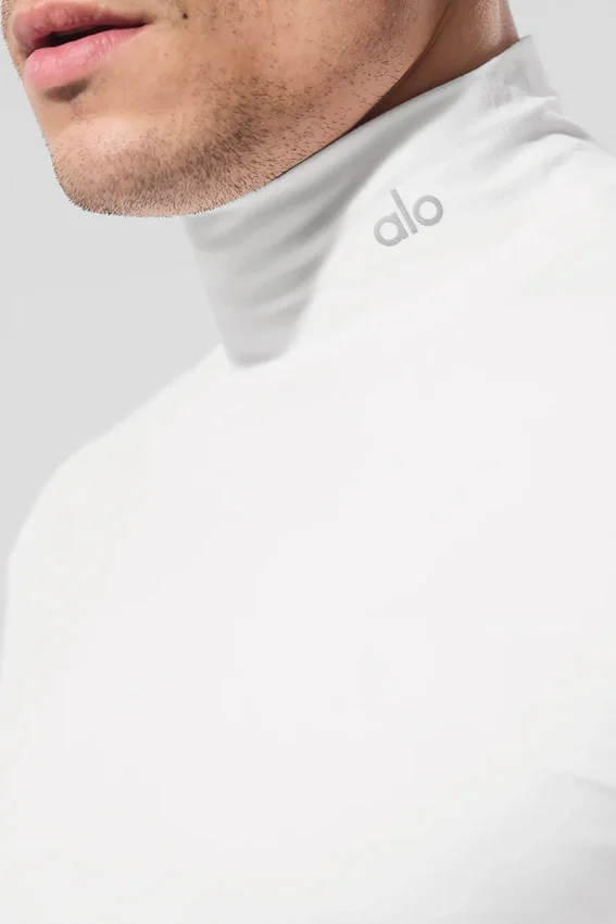 Conquer Reform Langarmshirt mit Stehkragen – Weiß