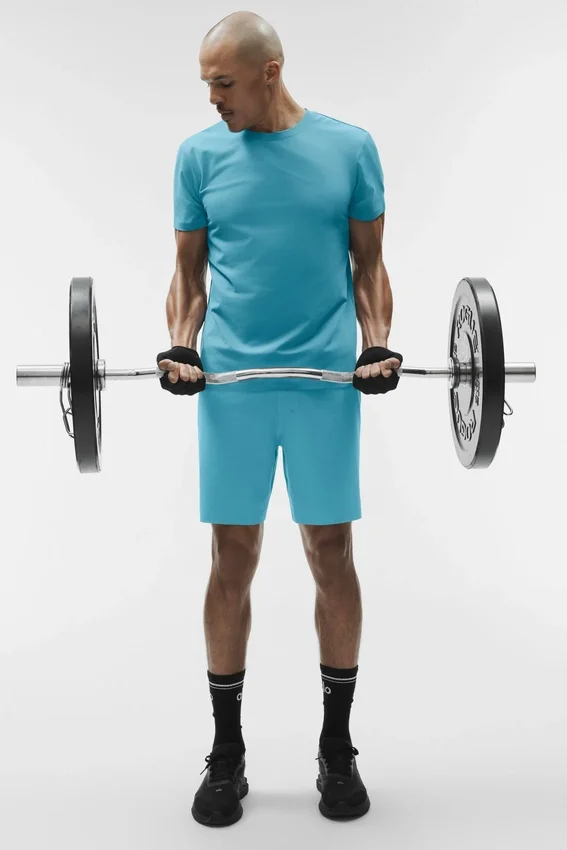 Conquer Reform Rundhals-Kurzarmshirt – Blue Breeze