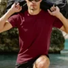 Conquer Reform Rundhals-Kurzarmshirt – Garnet