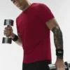 Conquer Reform Rundhals-Kurzarmshirt – Garnet