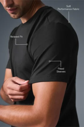 Conquer Reform Rundhals-Kurzarmshirt – Schwarz