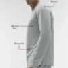 Conquer Reform Rundhals-Langarmshirt – Athletic Heather Grey