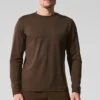 Conquer Reform Rundhals-Langarmshirt – Espresso