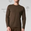 Conquer Reform Rundhals-Langarmshirt – Espresso