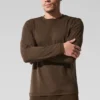 Conquer Reform Rundhals-Langarmshirt – Espresso
