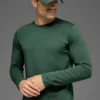 Conquer Reform Rundhals-Langarmshirt – Kleegrün