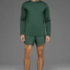 Conquer Reform Rundhals-Langarmshirt – Kleegrün