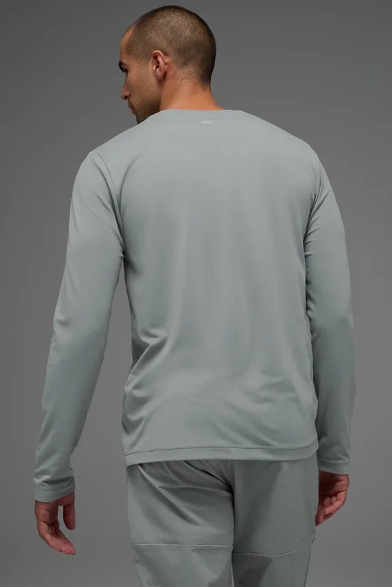 Conquer Reform Rundhals-Langarmshirt – Lunar Grey
