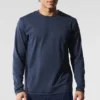 Conquer Reform Rundhals-Langarmshirt – Marineblau