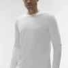 Conquer Reform Rundhals-Langarmshirt – Weiß