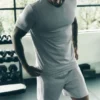 Conquer Reform Rundhals-T-Shirt mit Kurzarmshirts – Athletic Heather Grey