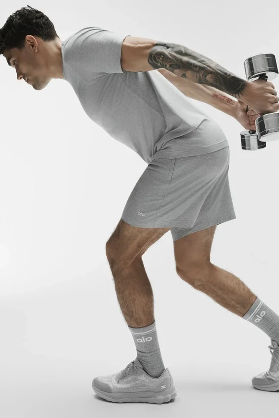 Conquer Reform Rundhals-T-Shirt mit Kurzarmshirts – Athletic Heather Grey