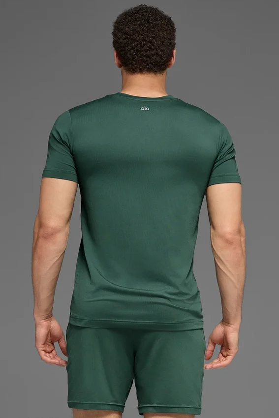 Conquer Reform Rundhals-T-Shirt mit Kurzarmshirts – Clover Green