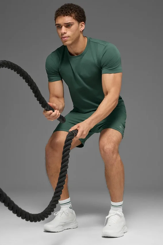 Conquer Reform Rundhals-T-Shirt mit Kurzarmshirts – Clover Green