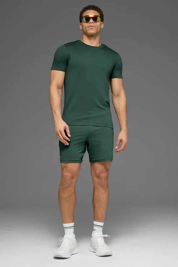 Conquer Reform Rundhals-T-Shirt mit Kurzarmshirts – Clover Green
