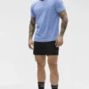 Conquer Reform Rundhals-T-Shirt mit Kurzarmshirts – Provence Blue Heather