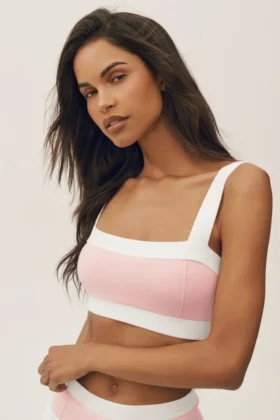 Cotton Cashmere Capri Dream BH – Sonnengetränktes Rosa/Weiß