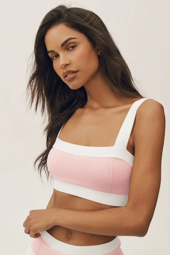 Cotton Cashmere Capri Dream BH – Sonnengetränktes Rosa/Weiß