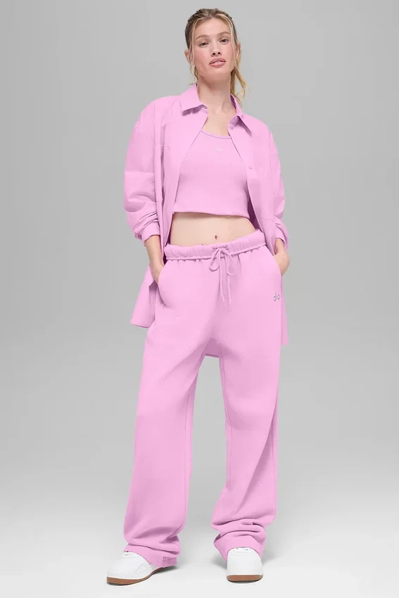 Cotton Real Deal Langarmshirt mit Knöpfen – Candy Heart Pink