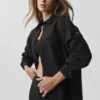 Cotton Real Deal Langarmshirt mit Knöpfen – Schwarz