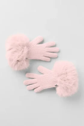 Courchevel-Kaschmir-Handschuhe – Frosted Pink