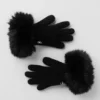 Courchevel-Kaschmir-Handschuhe – Schwarz