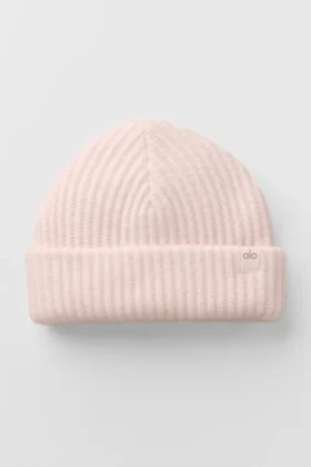 Courchevel Kaschmir-Mütze – Frosted Pink