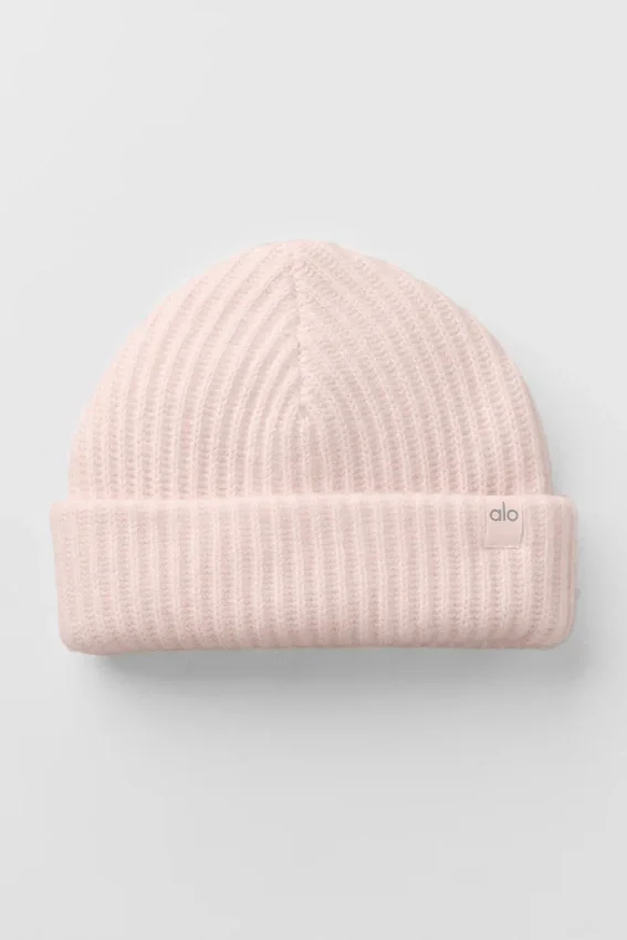 Courchevel Kaschmir-Mütze – Frosted Pink