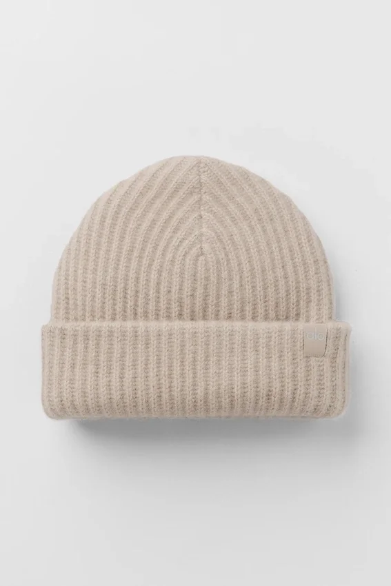Courchevel Kaschmir-Mütze – Oat Heather