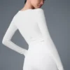 Cover Langarmshirt – Weiß