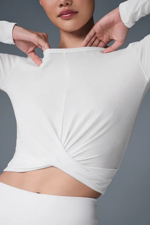 Cover Langarmshirt – Weiß
