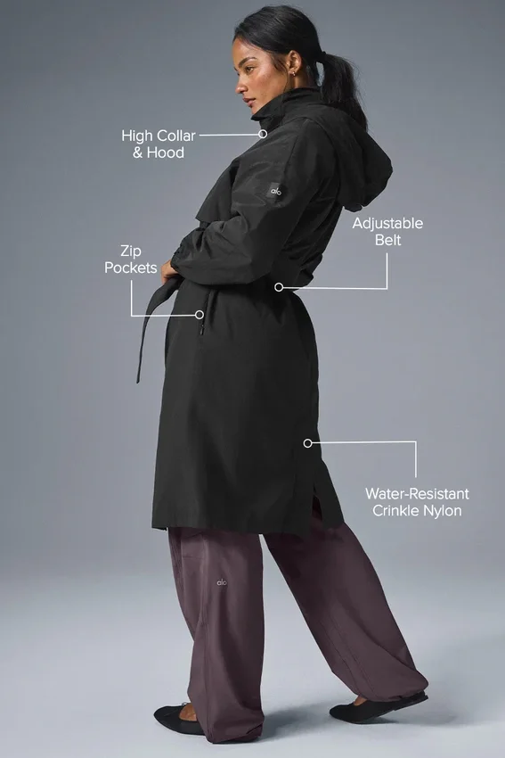 Crinkle on the Move Trench – Schwarz