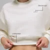 Cropped Accolade Rundhals-Pullover – Elfenbein