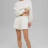 Cropped Accolade Rundhals-Pullover – Elfenbein