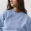 Cropped Accolade Rundhalspullover – Helles Provence-Blau