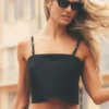 Cropped Connection Top – Schwarz